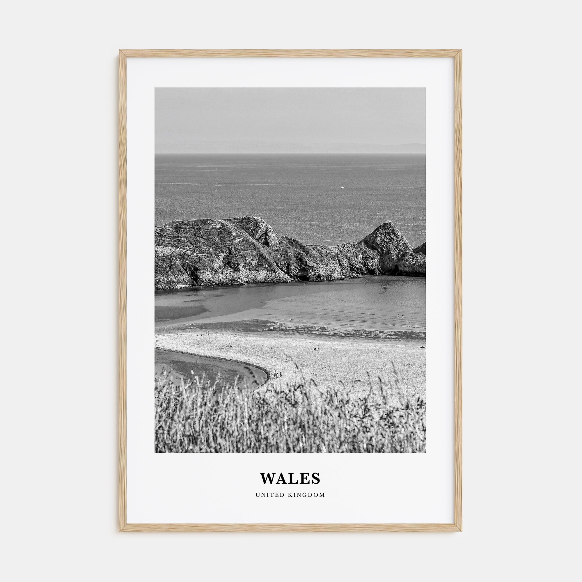 Wales Portrait B&W Poster