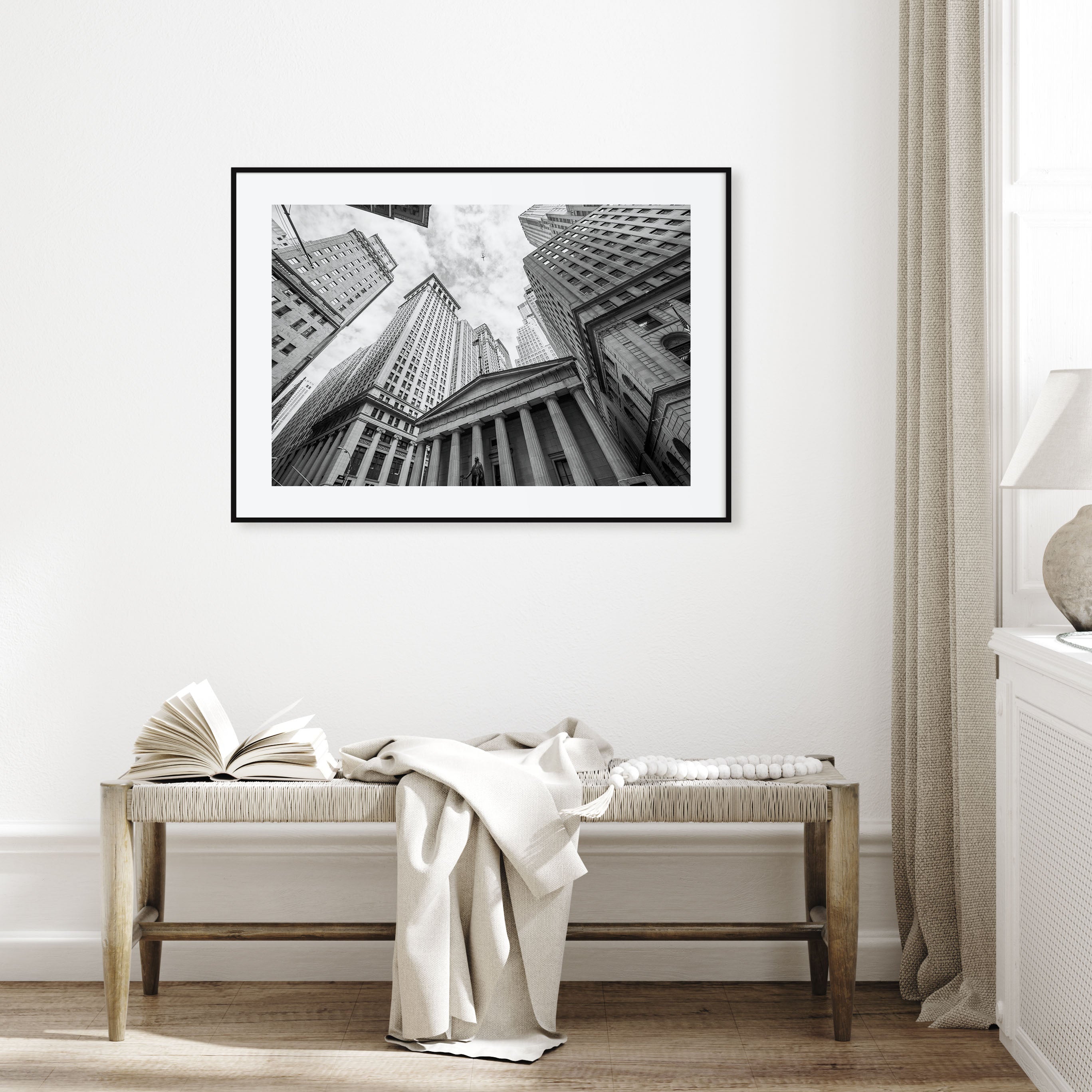 Wall Street Landscape B&W Poster