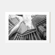 Wall Street Landscape B&W Poster