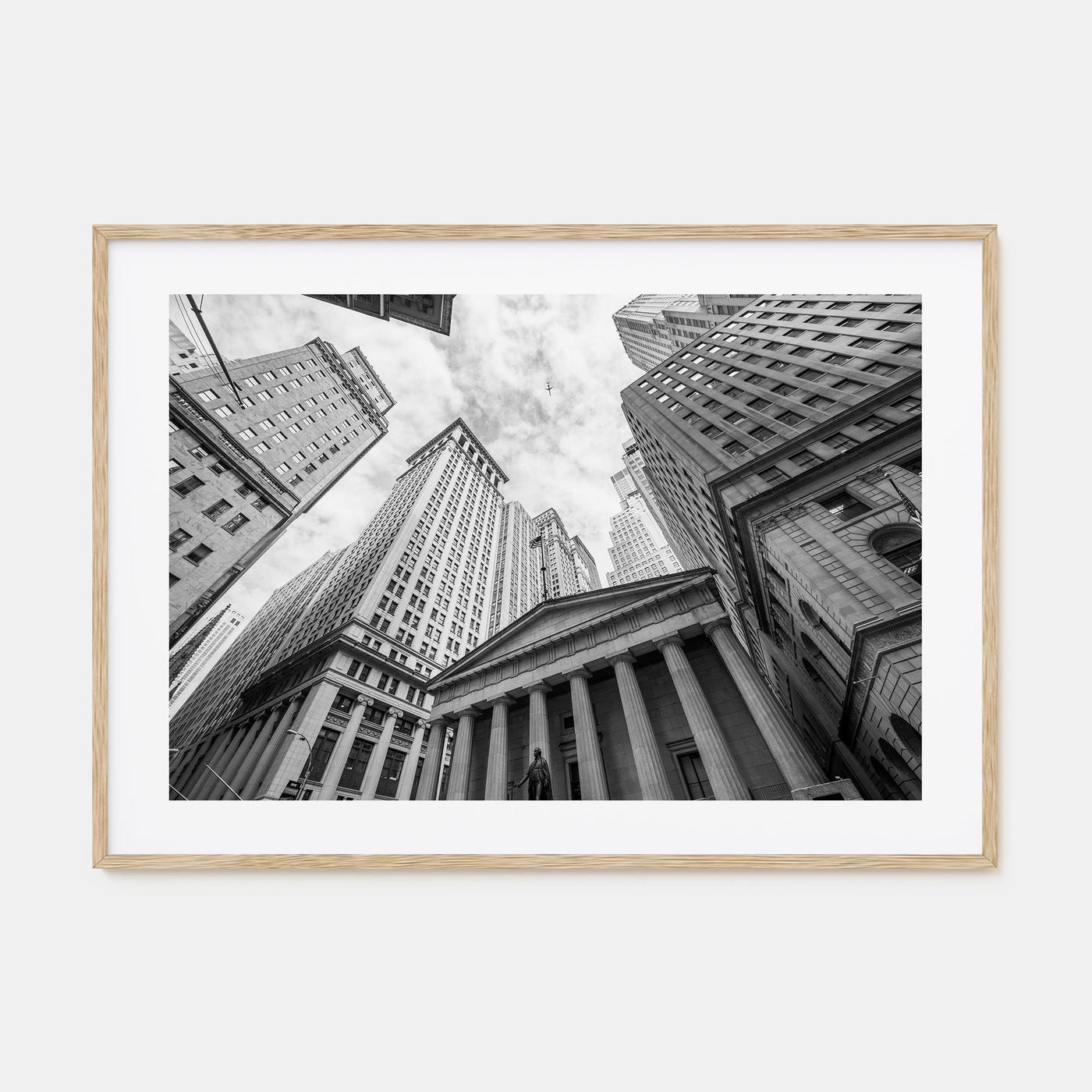 Wall Street Landscape B&W Poster