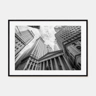 Wall Street Landscape B&W Poster