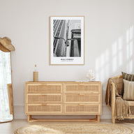 Wall Street Portrait B&W Poster