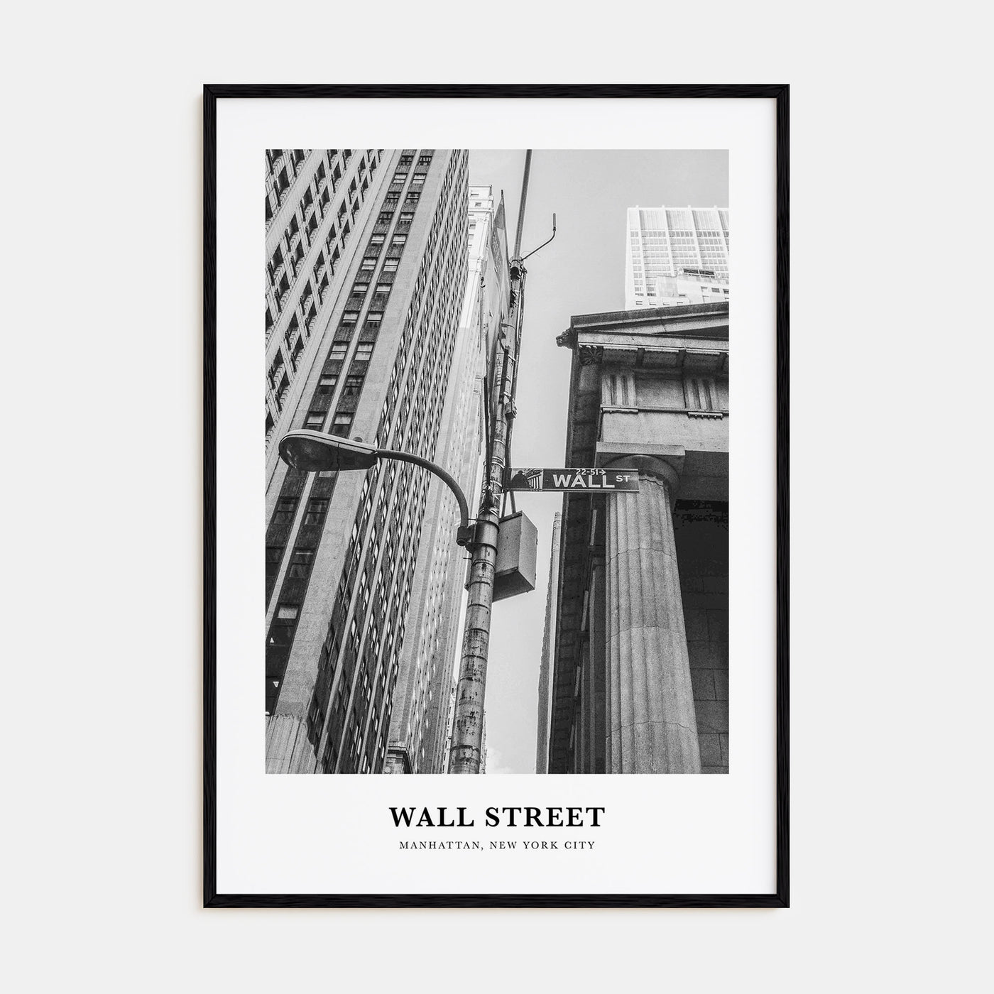 Wall Street Portrait B&W Poster