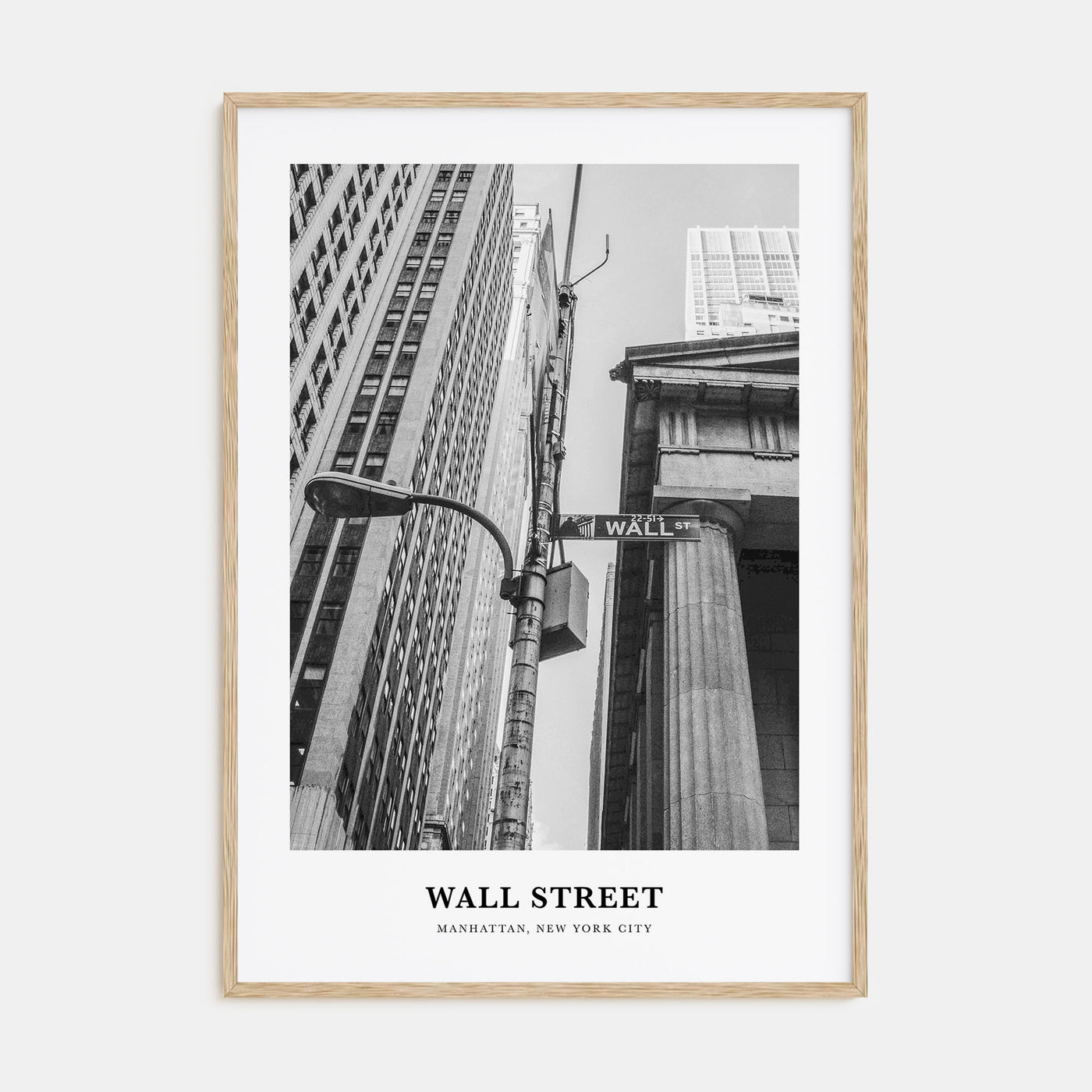 Wall Street Portrait B&W Poster