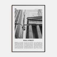 Wall Street Travel B&W Poster