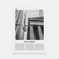 Wall Street Travel B&W Poster