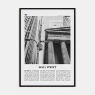 Wall Street Travel B&W Poster