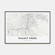 Walnut Creek Map Landscape Poster