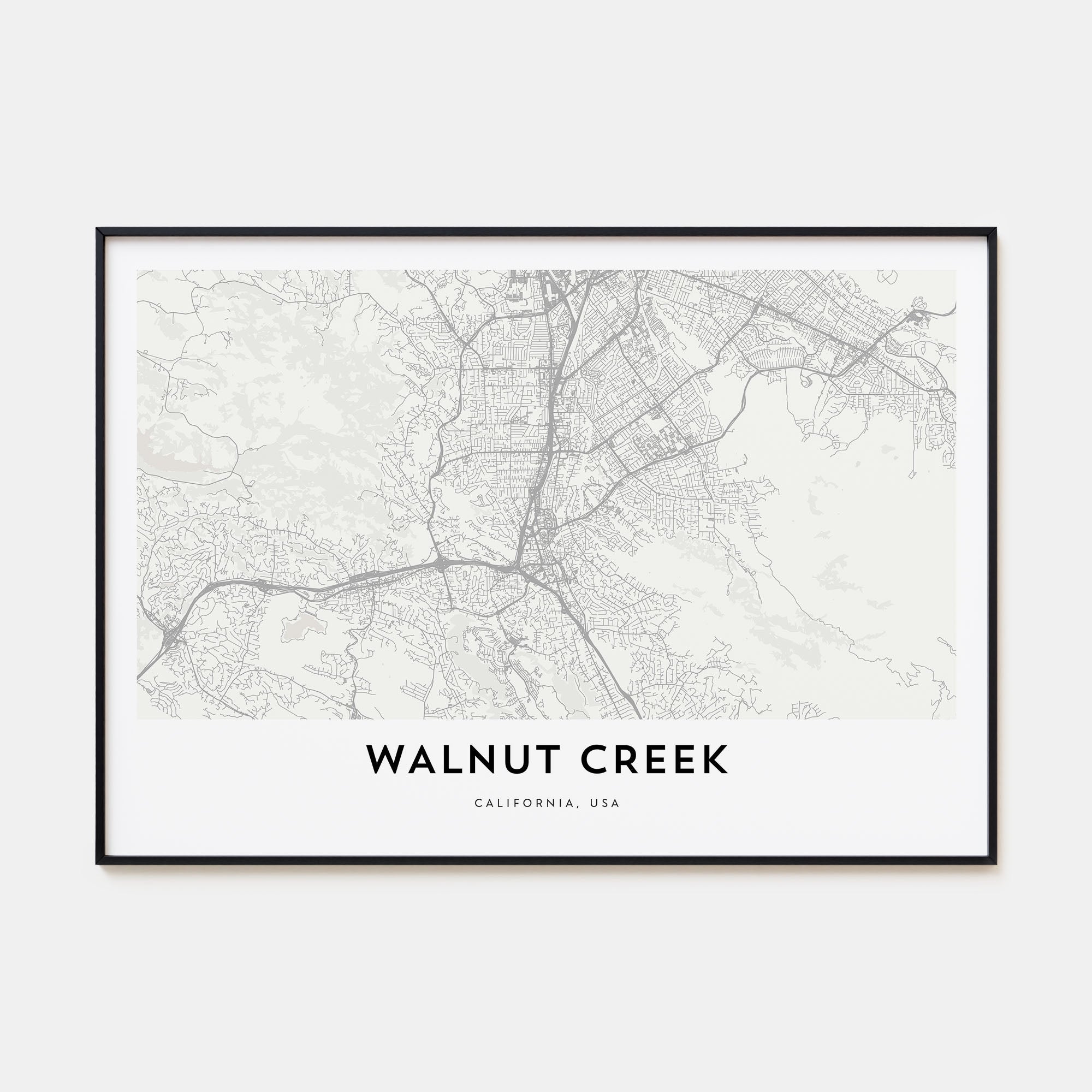 Walnut Creek Map Landscape Poster