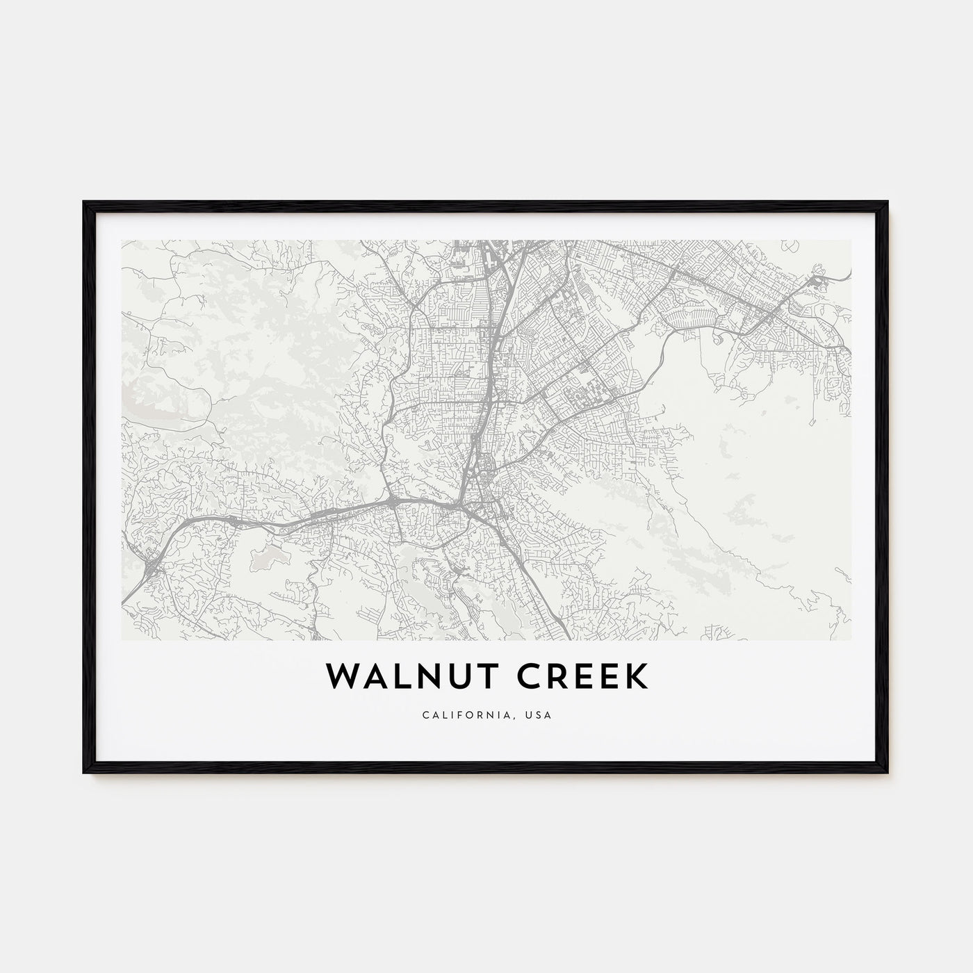 Walnut Creek Map Landscape Poster