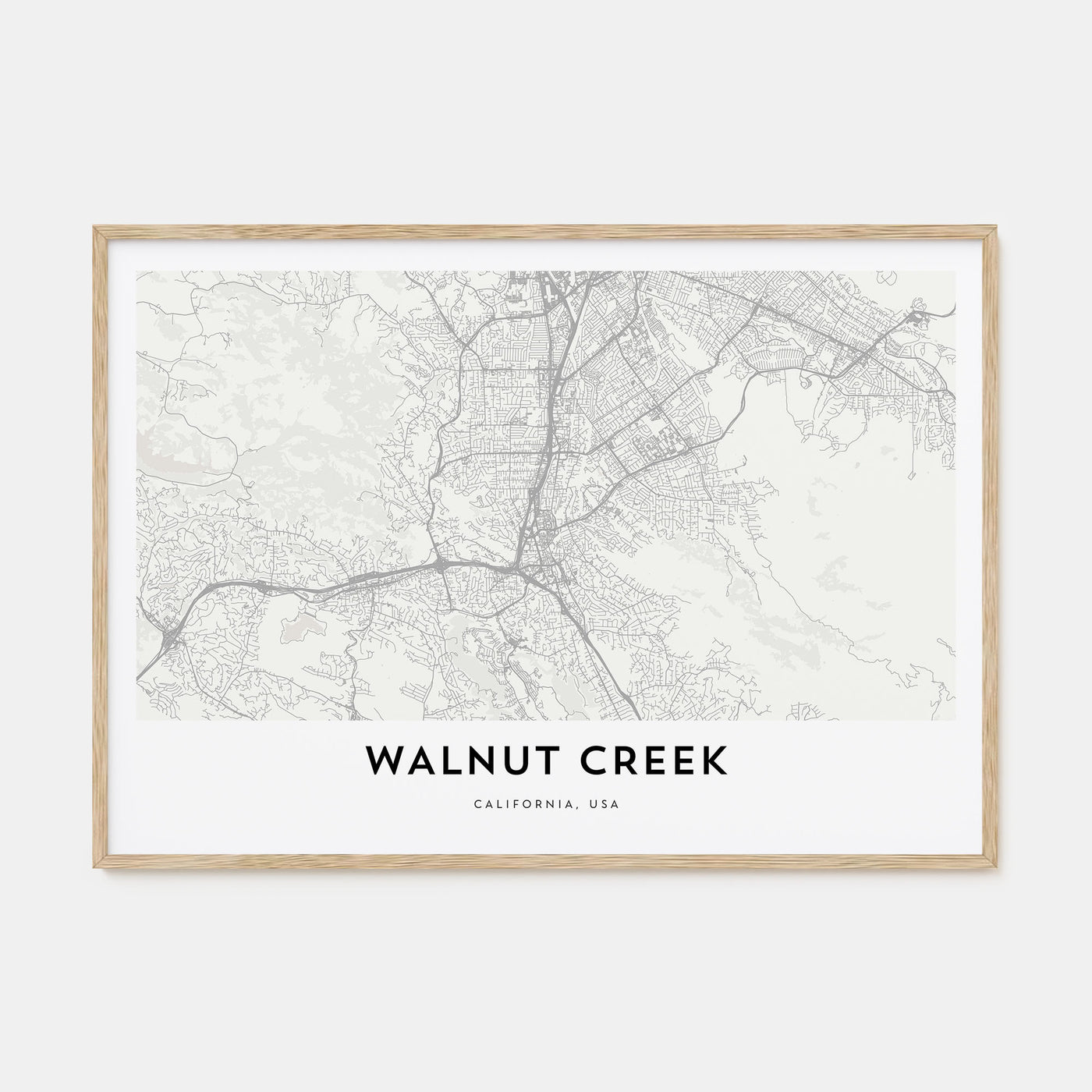 Walnut Creek Map Landscape Poster