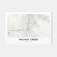 Walnut Creek Map Landscape Poster
