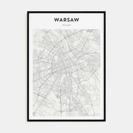 Warsaw Map Portrait Poster