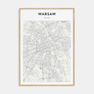 Warsaw Map Portrait Poster