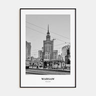 Warsaw Portrait B&W Poster