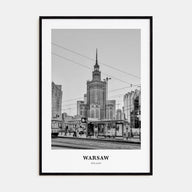 Warsaw Portrait B&W Poster