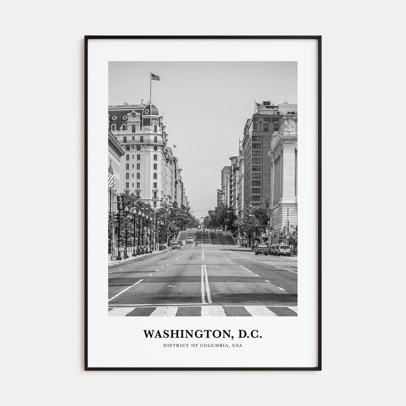 Washington, D.C. Portrait B&W No 2 Poster