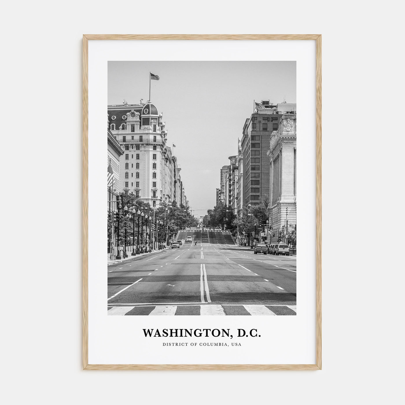 Washington, D.C. Portrait B&W No 2 Poster