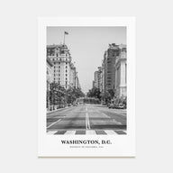 Washington, D.C. Portrait B&W No 2 Poster