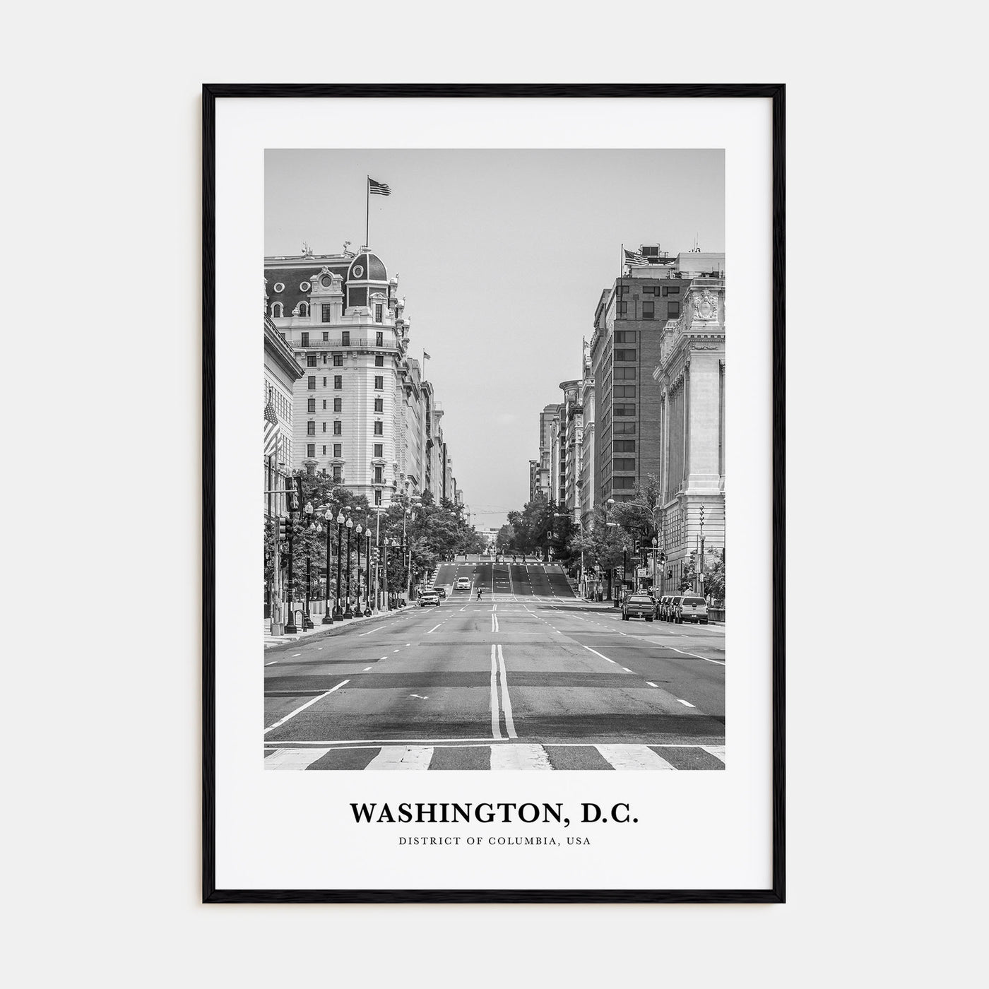 Washington, D.C. Portrait B&W No 2 Poster