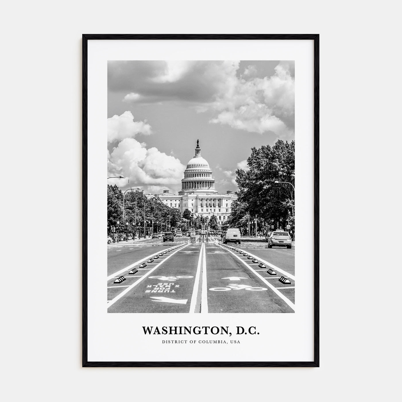 Washington, D.C. Portrait B&W No 3 Poster