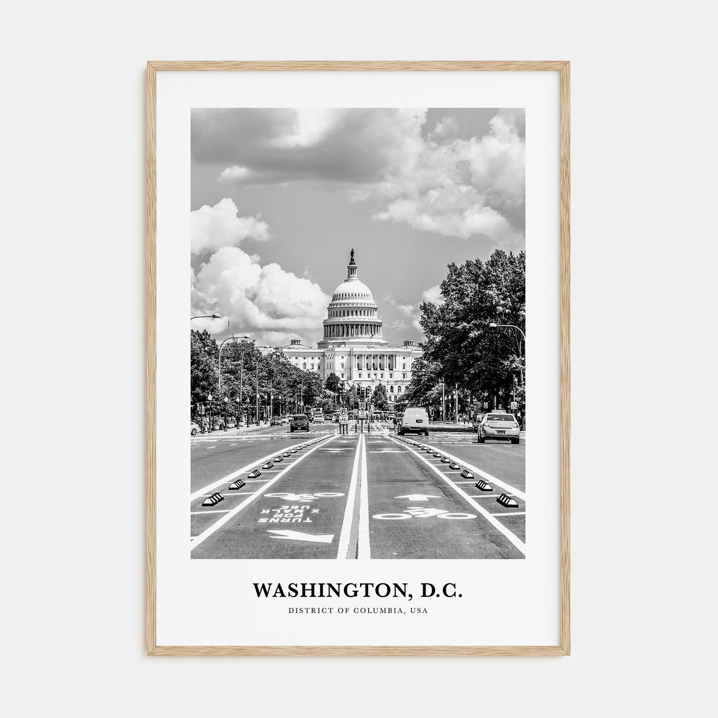 Washington, D.C. Portrait B&W No 3 Poster
