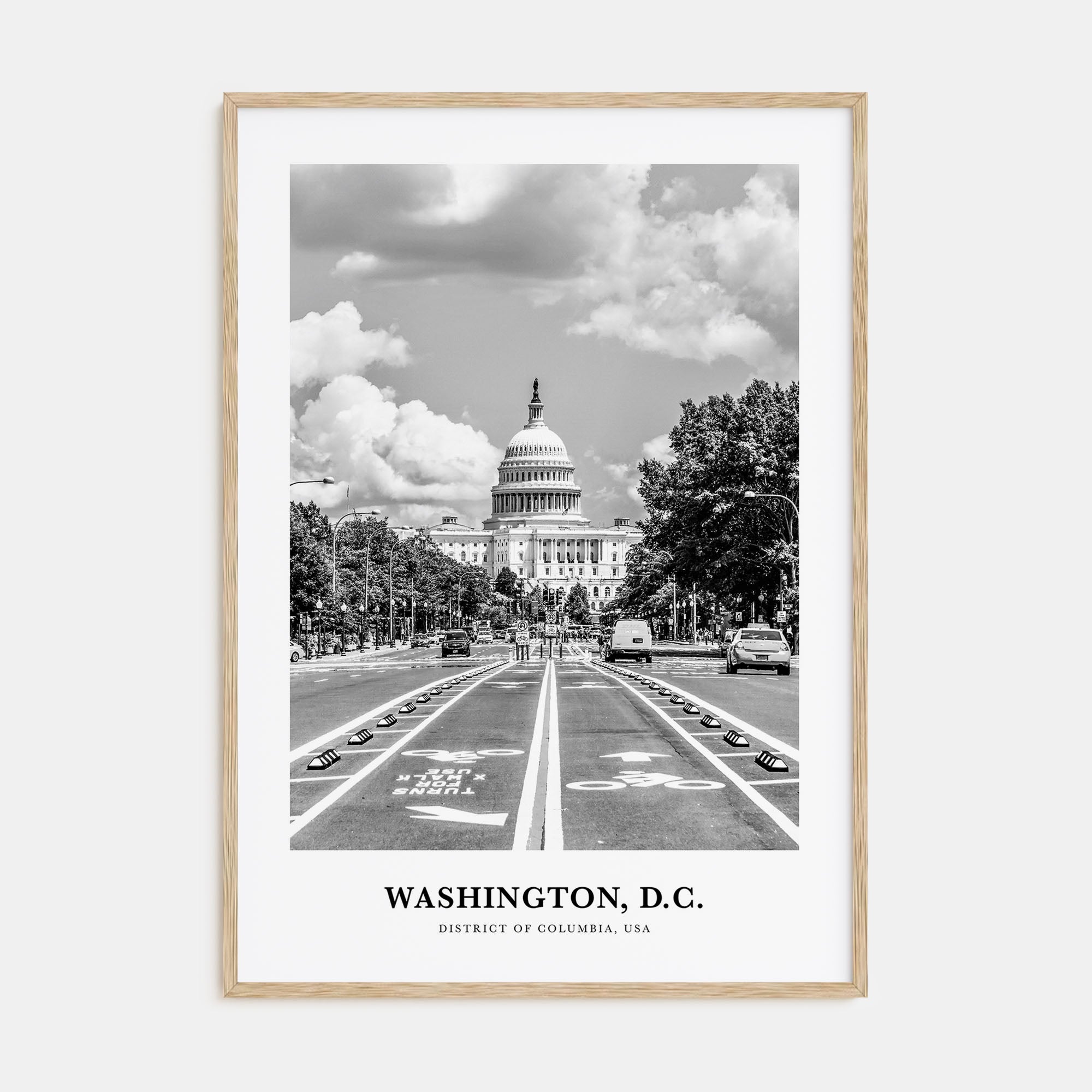 Washington, D.C. Portrait B&W No 3 Poster