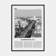 Washington, D.C. Travel B&W No 3 Poster
