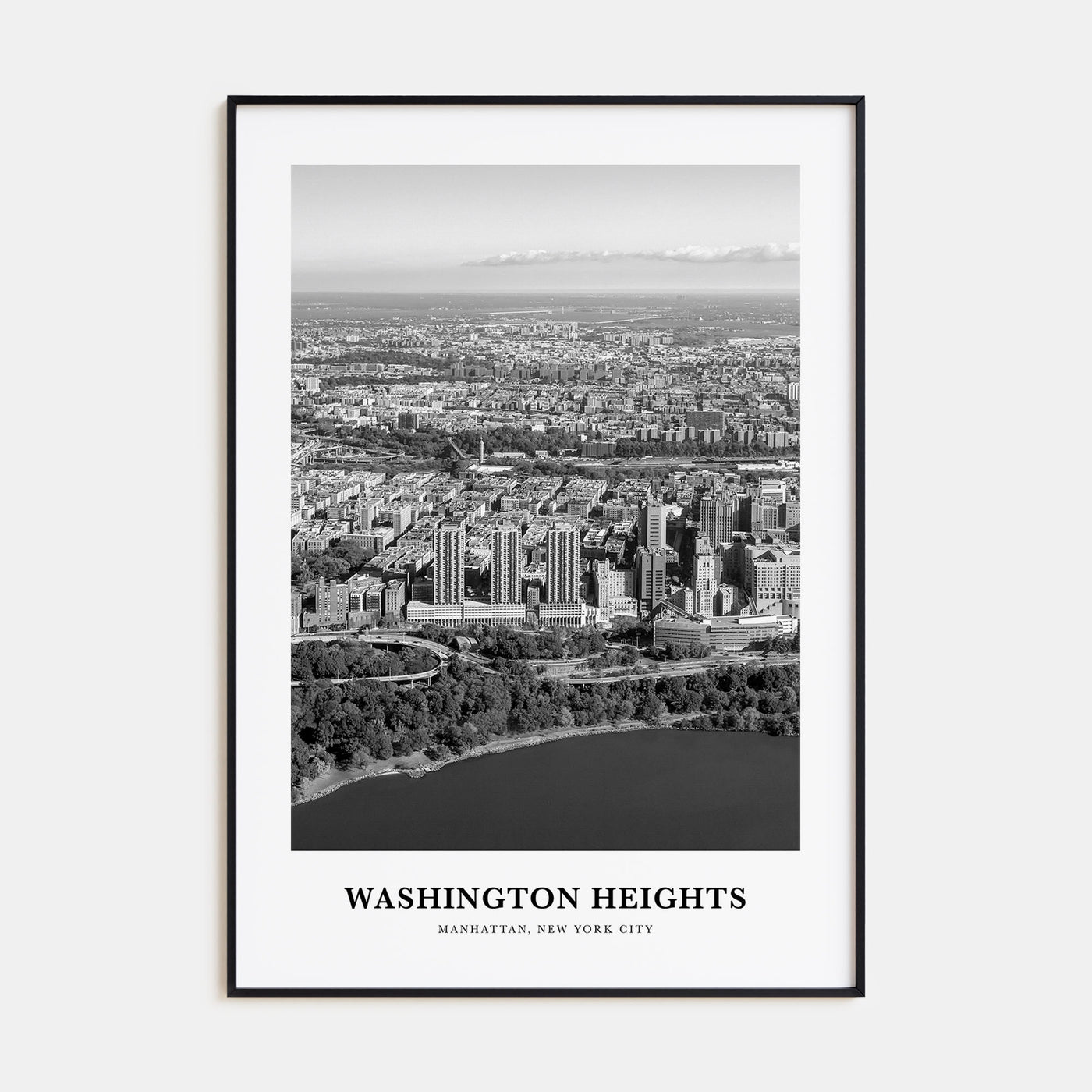 Washington Heights Portrait B&W Poster