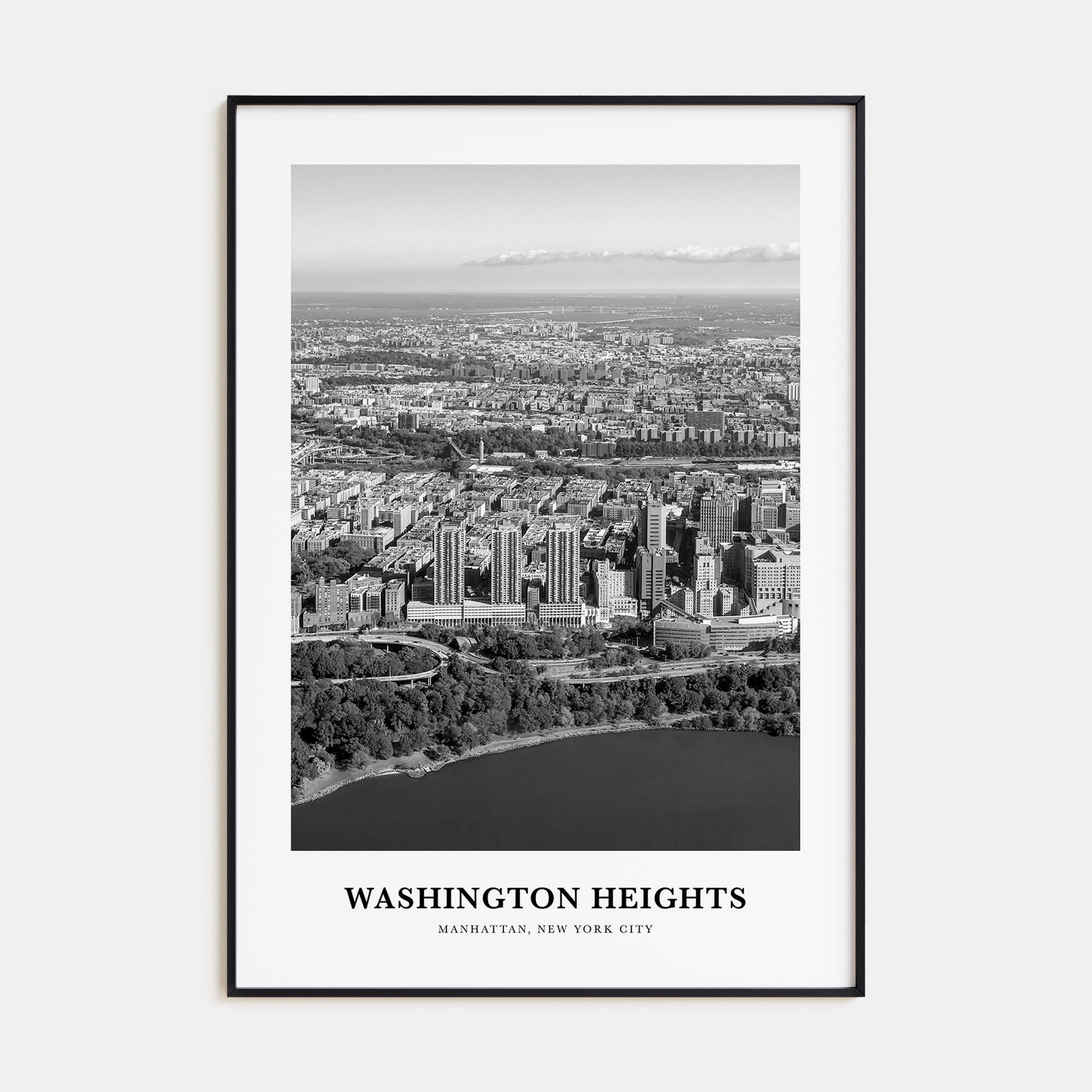 Washington Heights Portrait B&W Poster