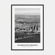 Washington Heights Portrait B&W Poster