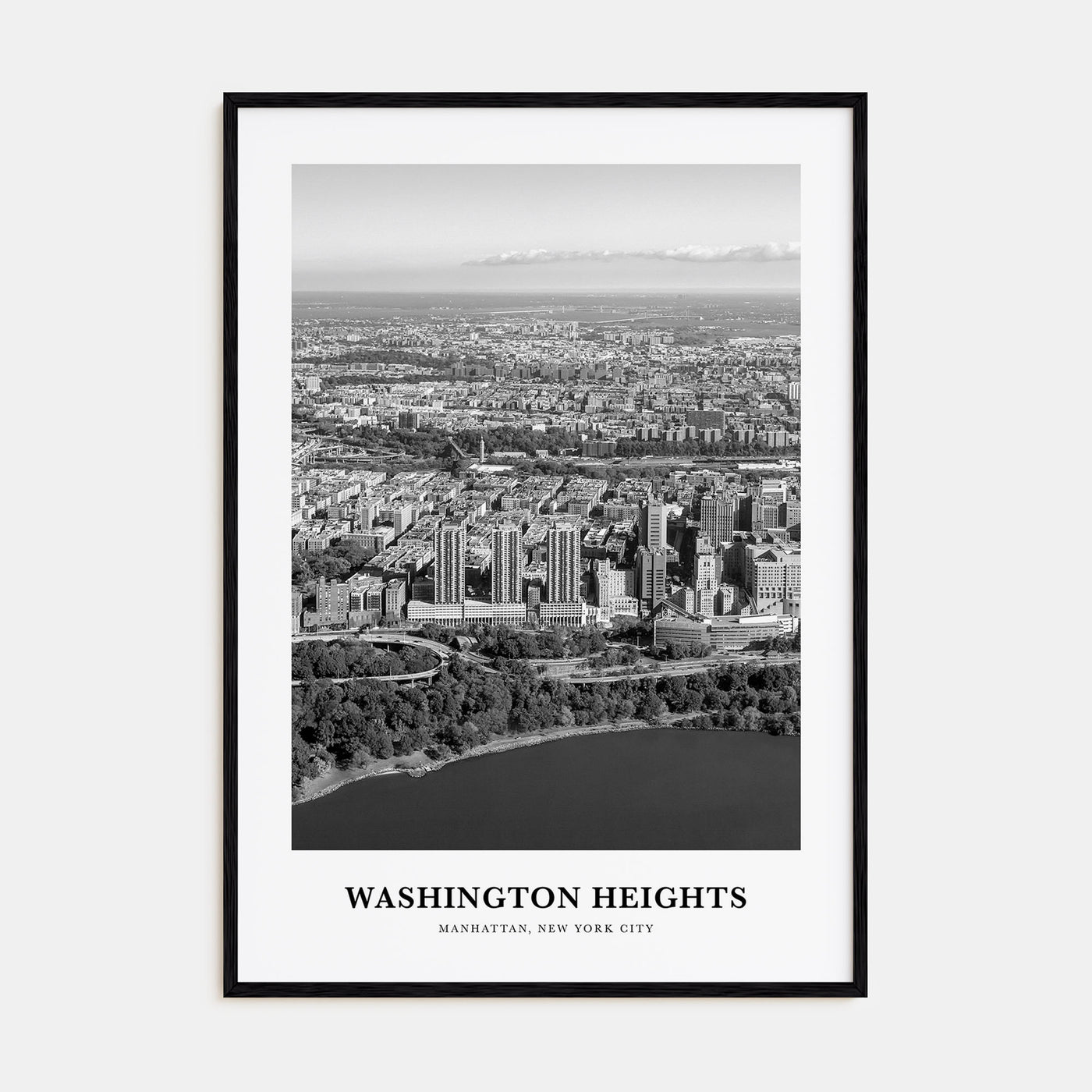 Washington Heights Portrait B&W Poster