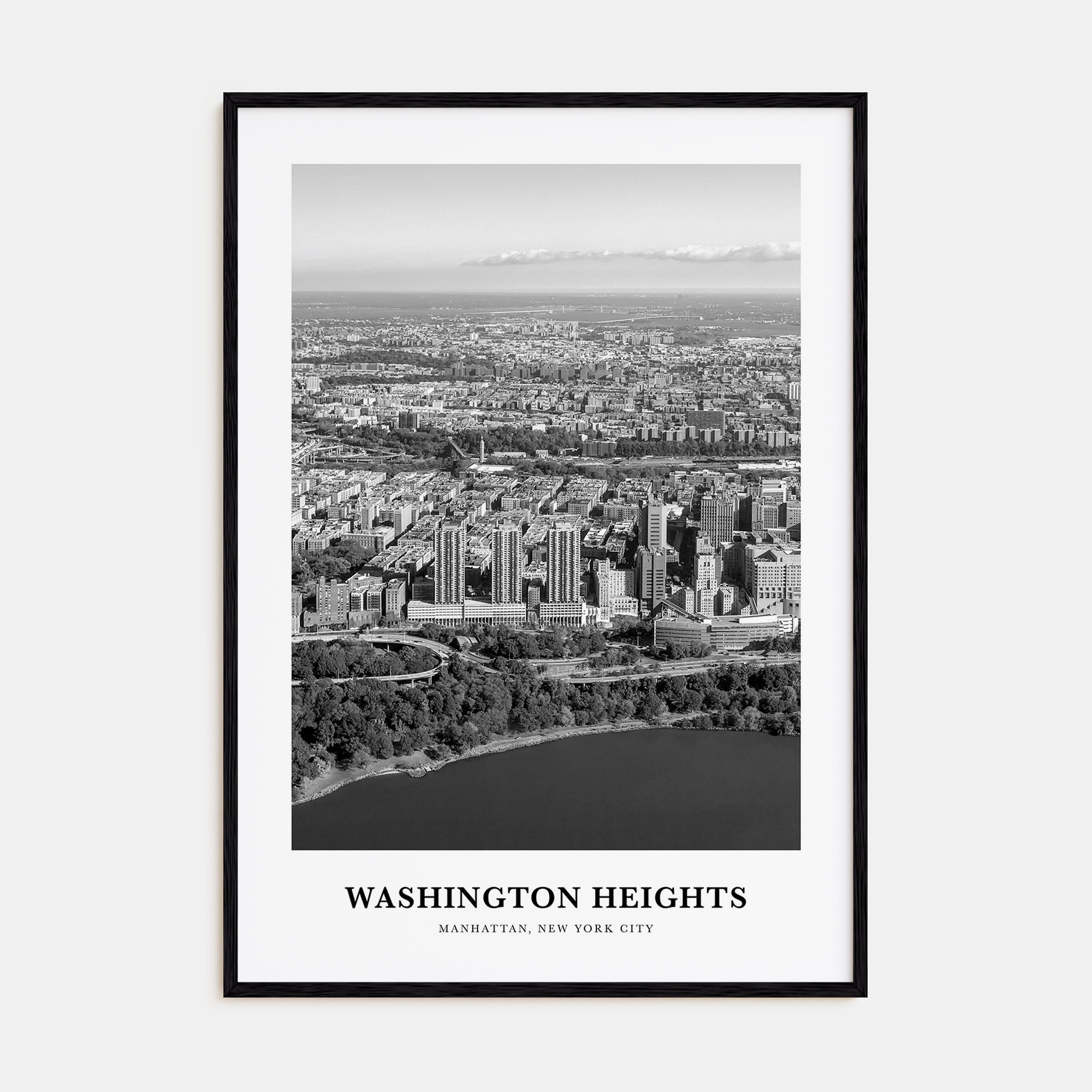 Washington Heights Portrait B&W Poster