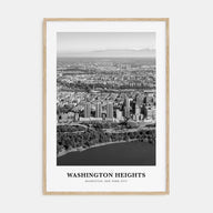 Washington Heights Portrait B&W Poster