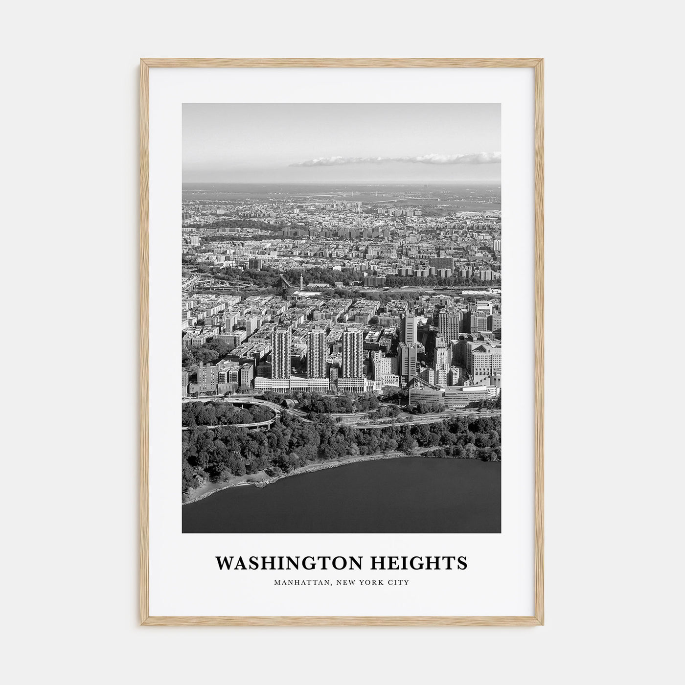Washington Heights Portrait B&W Poster