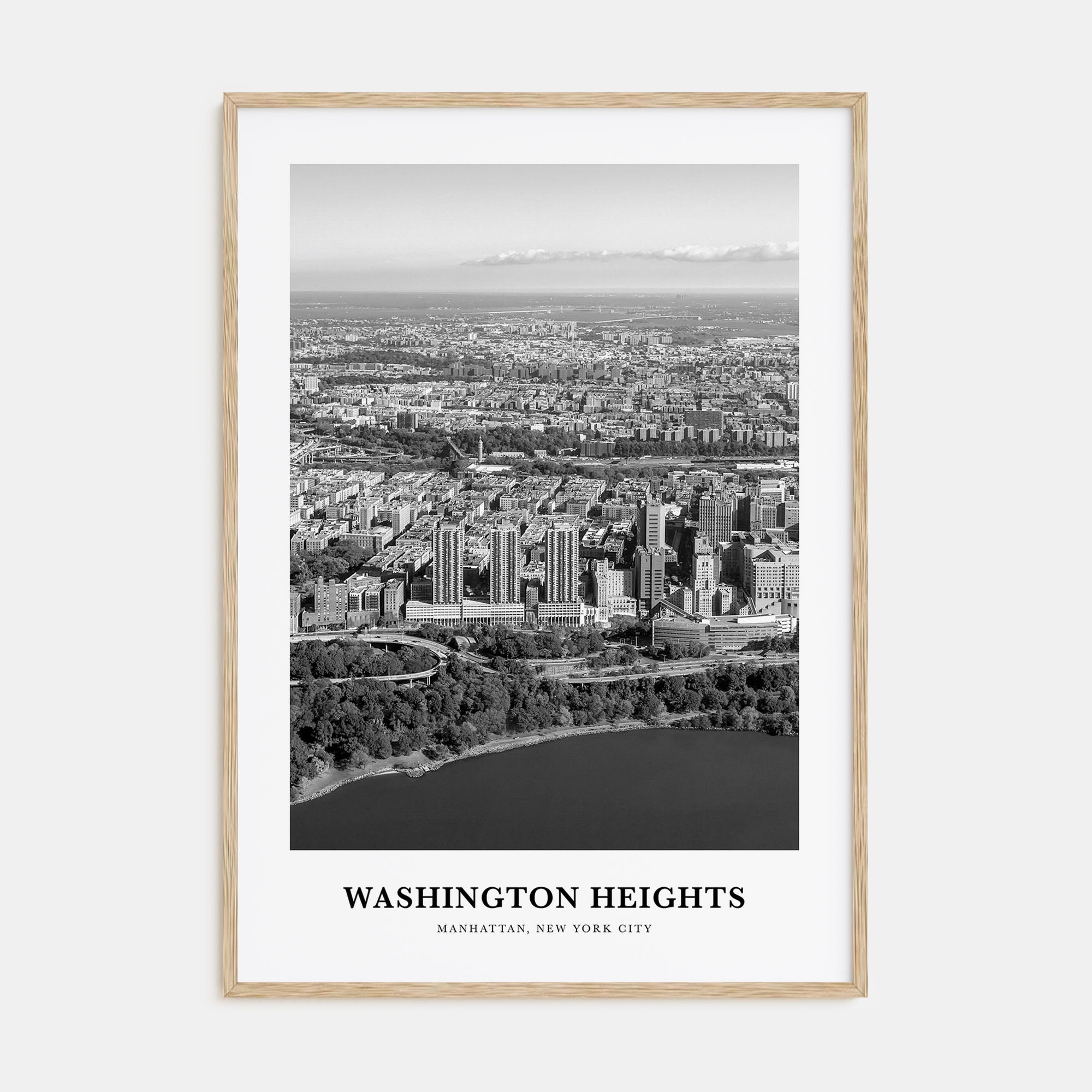 Washington Heights Portrait B&W Poster