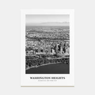 Washington Heights Portrait B&W Poster