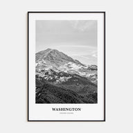 Washington (State) Portrait B&W No 2 Poster
