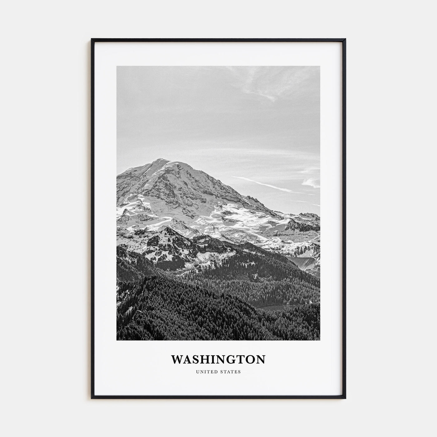 Washington (State) Portrait B&W No 2 Poster