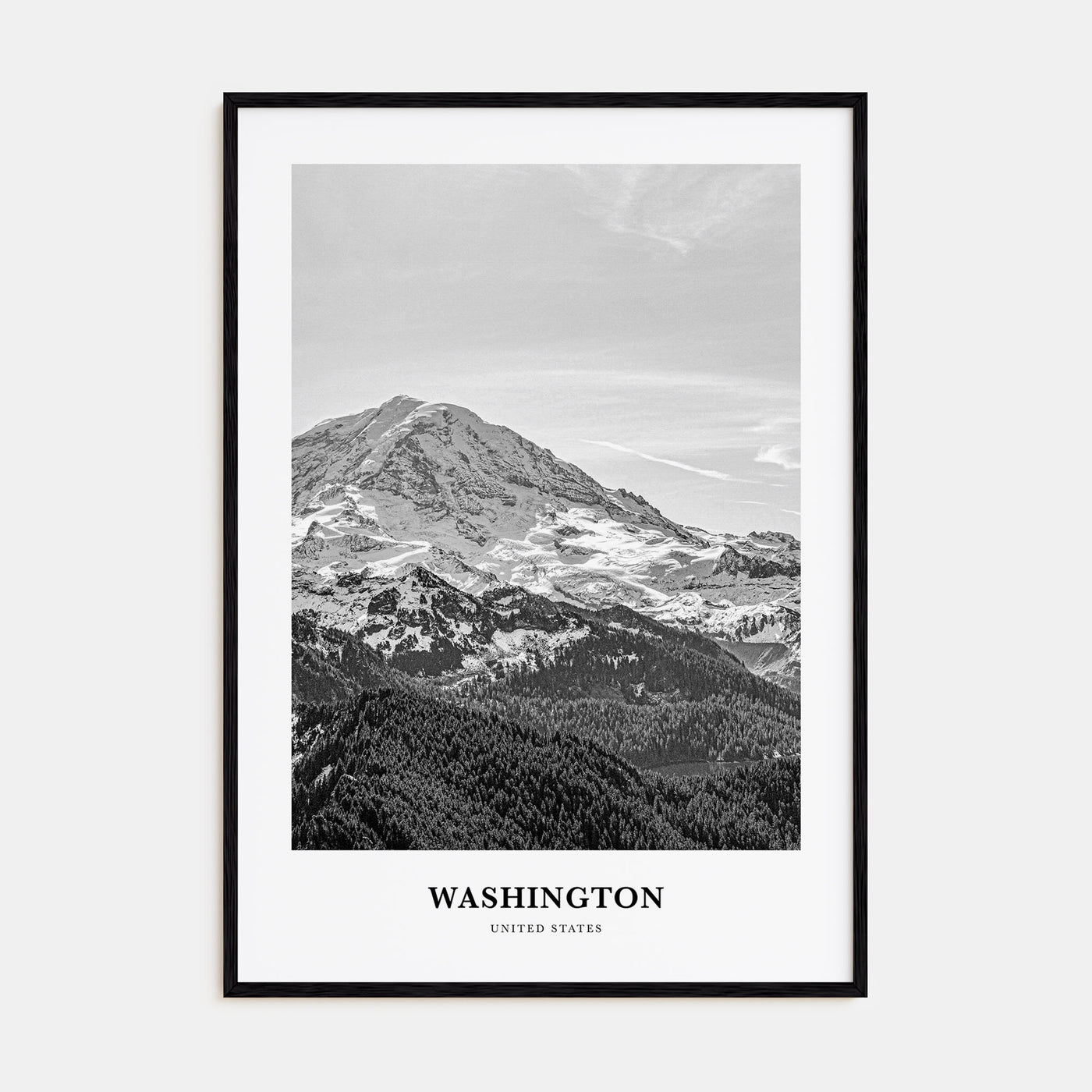 Washington (State) Portrait B&W No 2 Poster