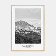 Washington (State) Portrait B&W No 2 Poster