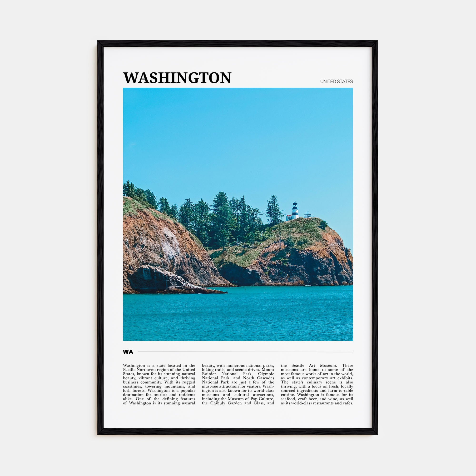 Washington (State) Travel Color Poster