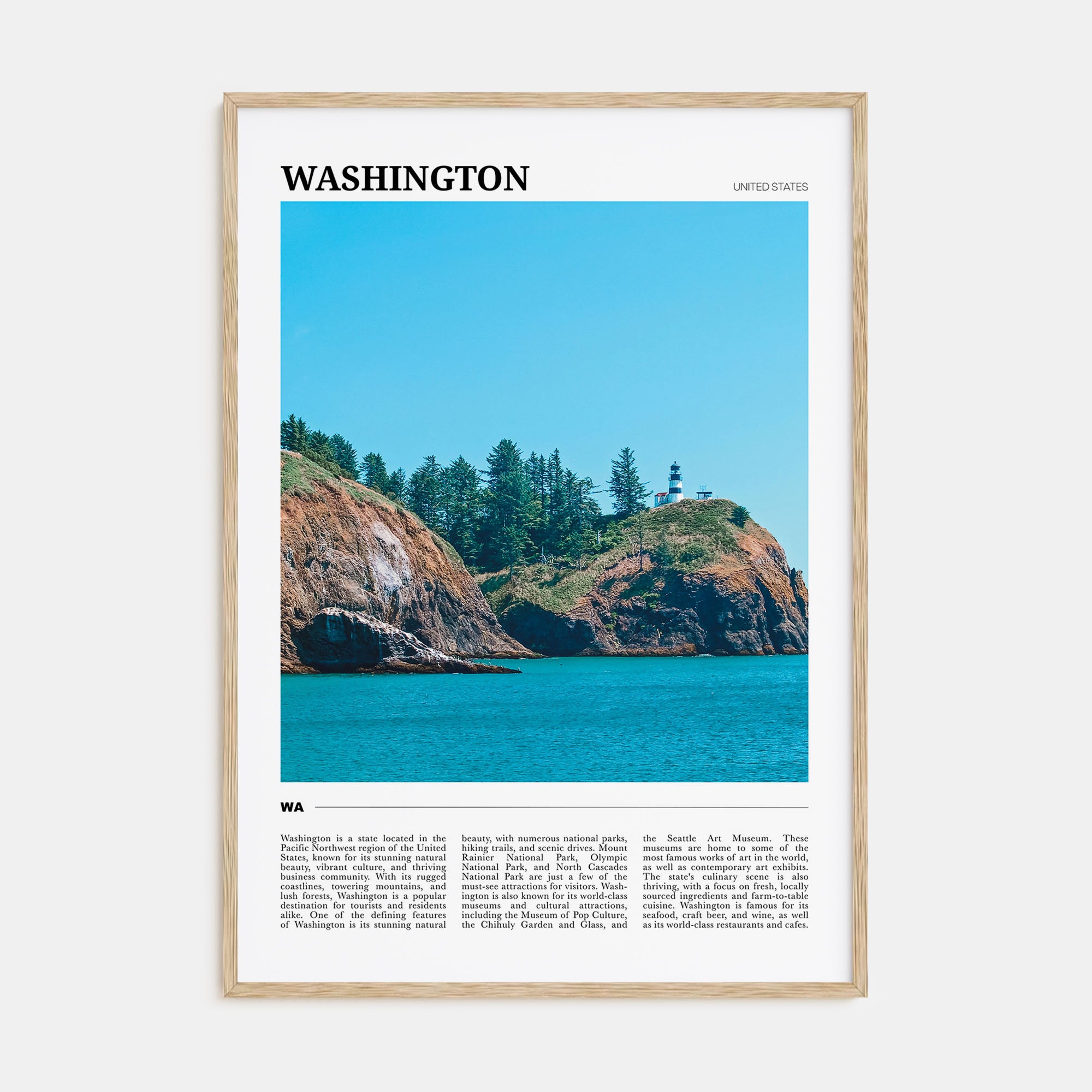 Washington (State) Travel Color Poster