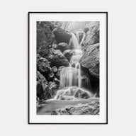 Waterfall Photo B&W No 2 Poster