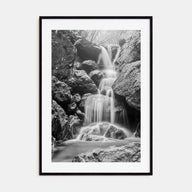 Waterfall Photo B&W No 2 Poster
