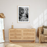 Waterfall Photo B&W No 2 Poster