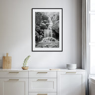 Waterfall Photo B&W No 2 Poster
