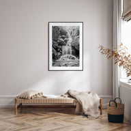 Waterfall Photo B&W No 2 Poster