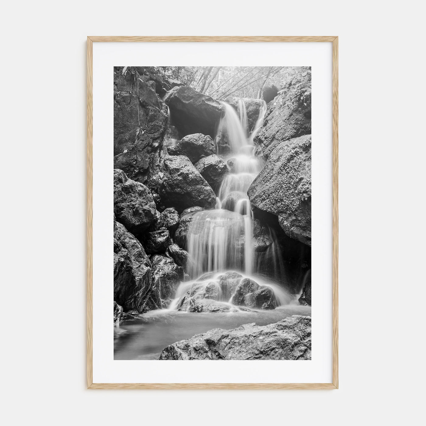 Waterfall Photo B&W No 2 Poster