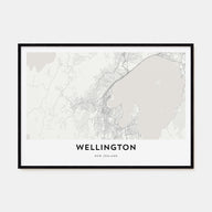 Wellington Map Landscape Poster